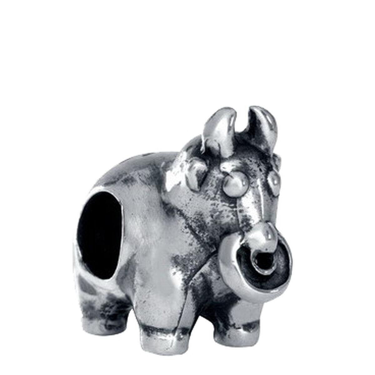 Charm-perle i sterlingsølv, sølvfarvet - 1 cm