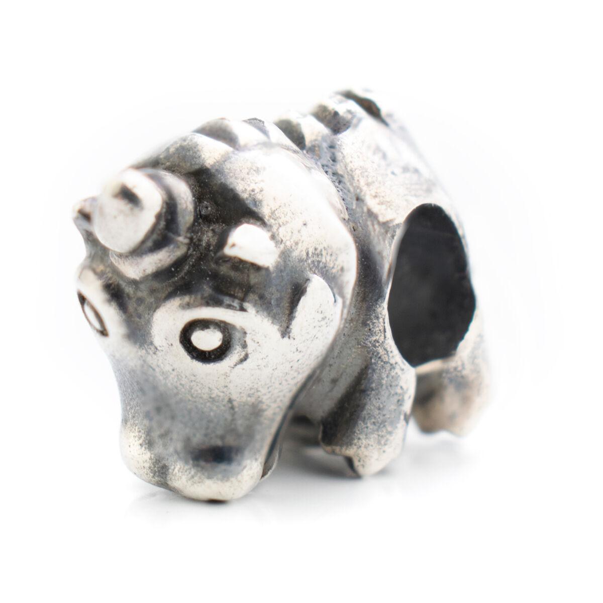 Charm - sølvfarvet perle 1 cm (dame)