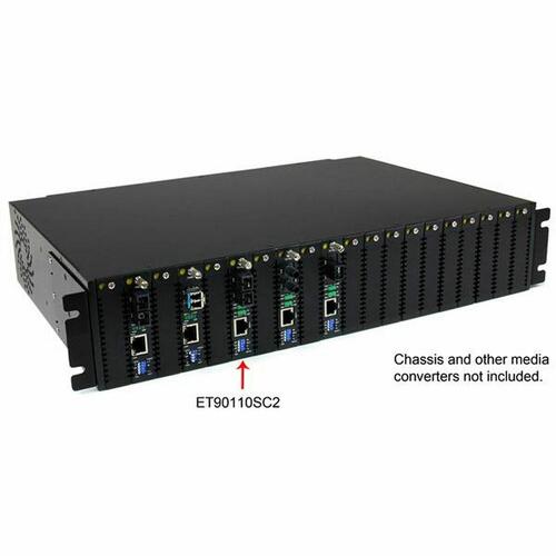 Startech ET90110SC2 multimode mediekonverter - sort