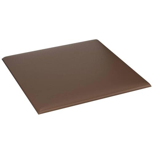 Vægpaneler 12 stk. 30x30 cm 1,08 m² kunstlæder brun