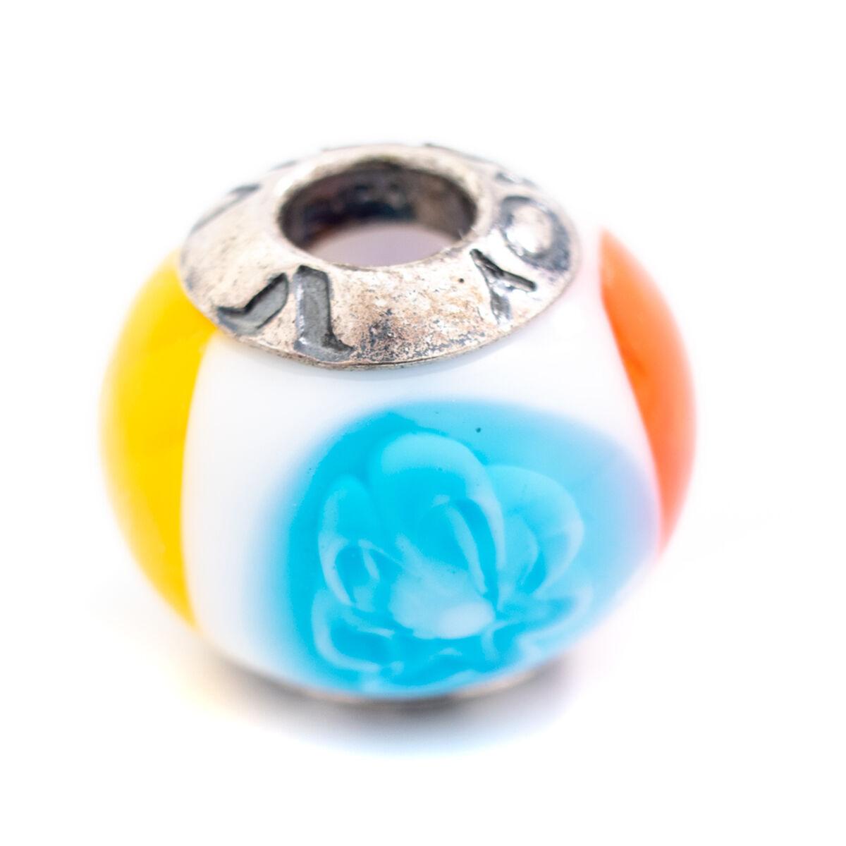 Charm-perle til kvinder, hvid/multifarvet, 1 cm