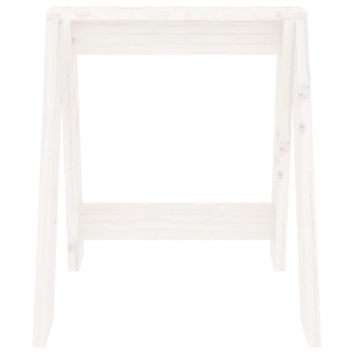 Taburetter 2 stk. 40x40x45 cm massivt fyrretræ hvid
