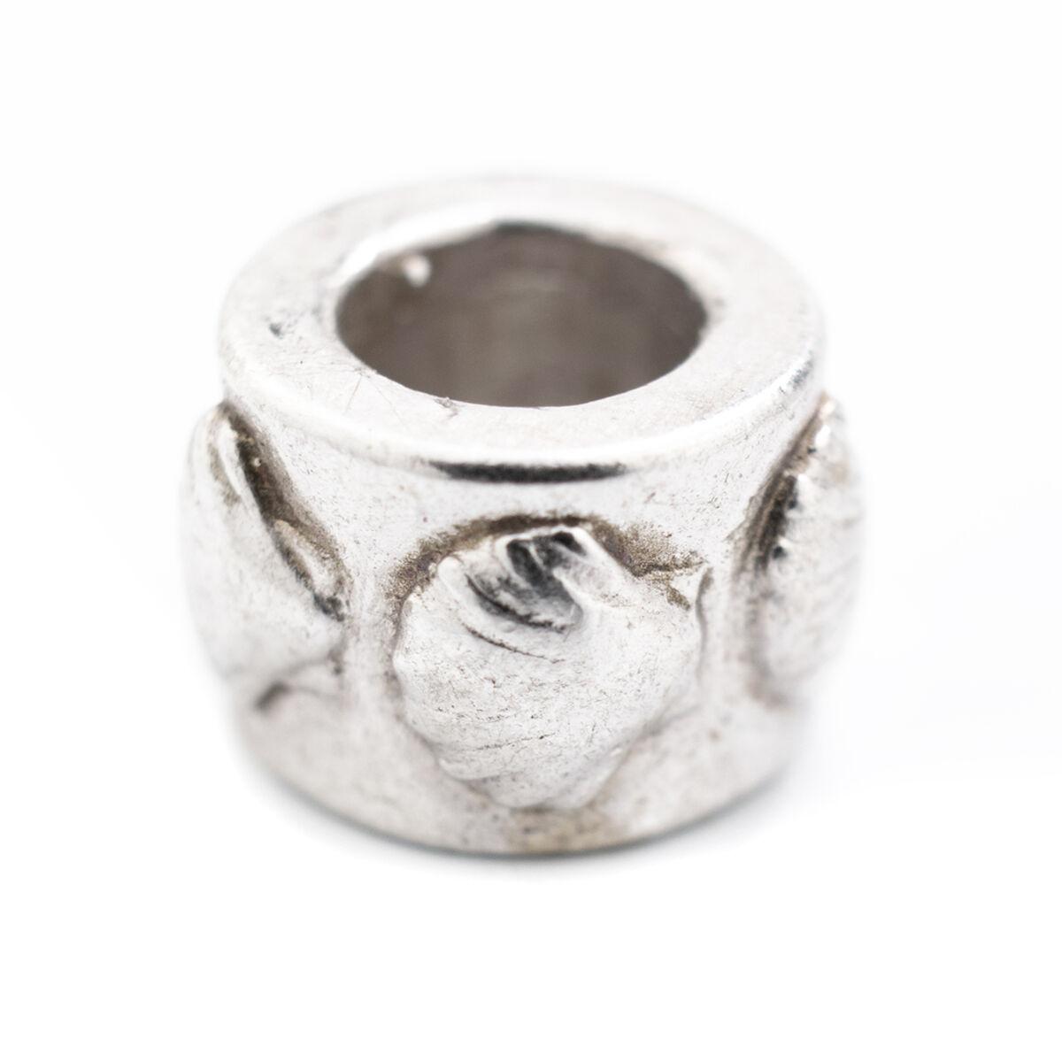 Perle til armbånd - sterling sølv, sølvfarvet, 1 cm