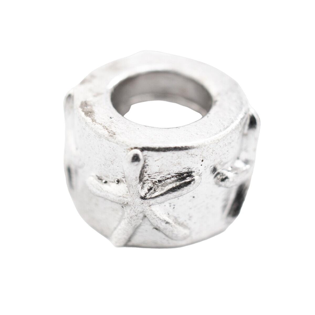 Perle til armbånd - sølvfarvet, 1 cm (Sterling sølv)