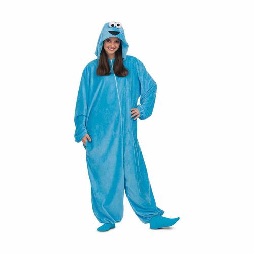 Kostume til voksne Cookie Monster Sesame Street M/L