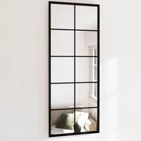Vægspejl 100x40 cm metal sort