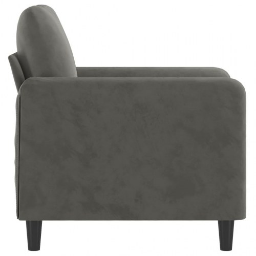 Lænestol 60 cm velour mørkegrå