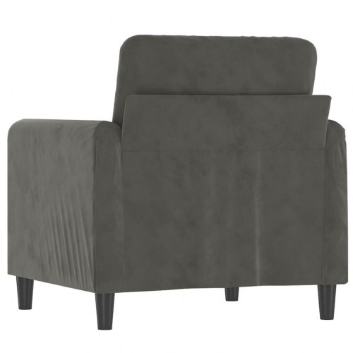 Lænestol 60 cm velour mørkegrå