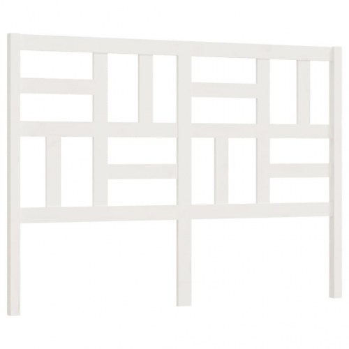 Sengegærde i massivt fyrretræ 126 x 4 x 104 cm - hvid