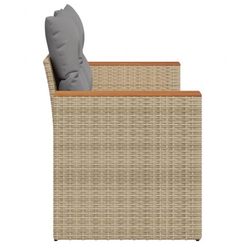 2-personers havesofa med opbevaring og hynder - beige