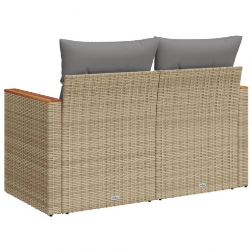 2-personers havesofa med opbevaring og hynder - beige