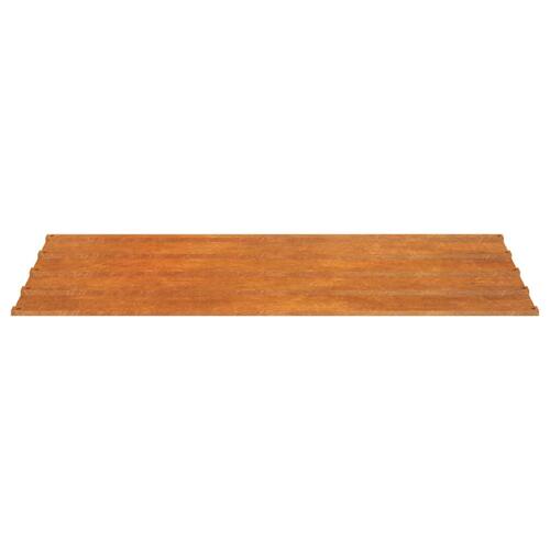 Tagpaneler 12 stk. 80x44 cm cortenstål rustfarvet