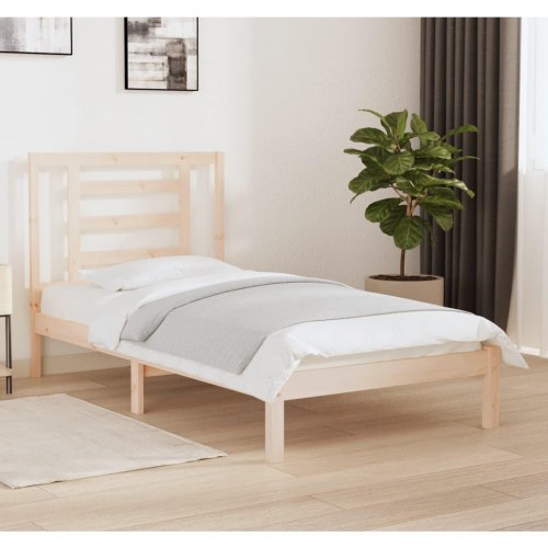 Sengeramme uden madras 90 x 190 cm i massivt fyrretræ