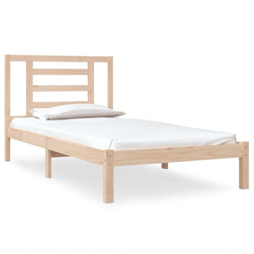 Sengeramme uden madras 90 x 190 cm i massivt fyrretræ