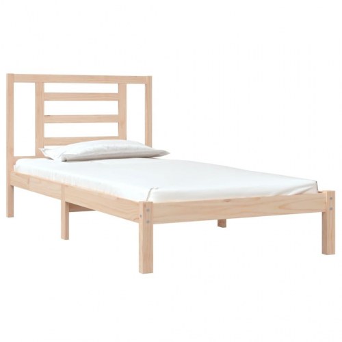 Sengeramme uden madras 90 x 190 cm i massivt fyrretræ