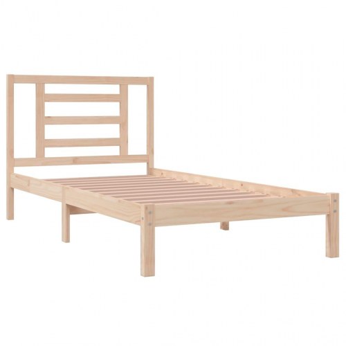 Sengeramme uden madras 90 x 190 cm i massivt fyrretræ