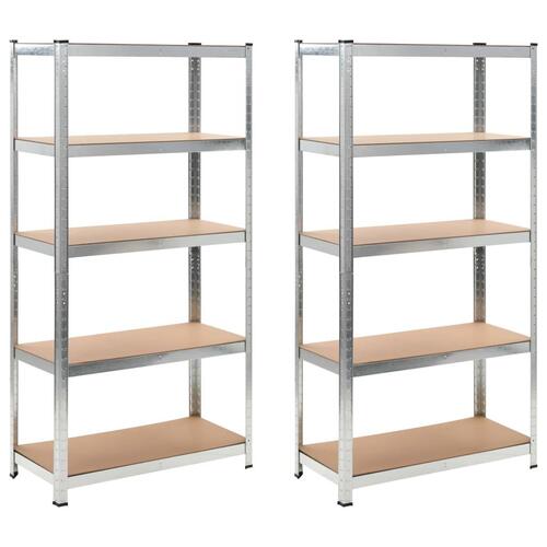 Opbevaringsreoler 2 stk. 90 x 40 x 180 cm MDF