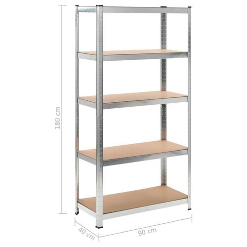 Opbevaringsreoler 2 stk. 90 x 40 x 180 cm MDF
