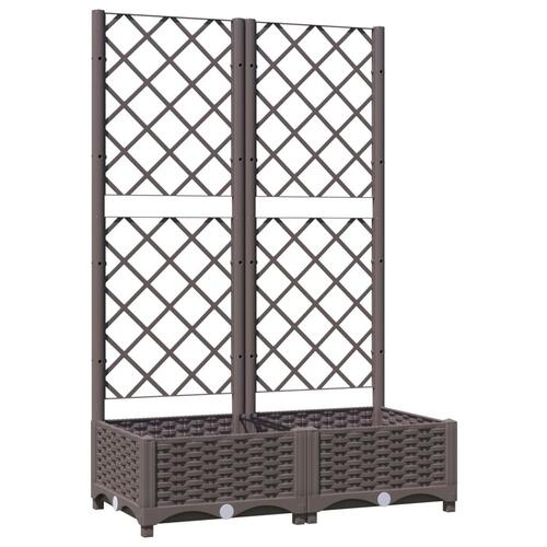 Plantekasse med espalier 80x40x121,5 cm PP brun