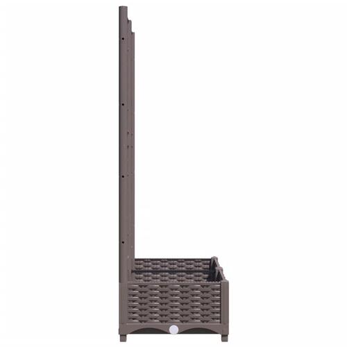 Plantekasse med espalier 80x40x121,5 cm PP brun