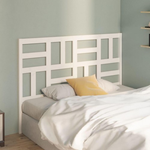 Sengegavl 156 × 4 × 104 cm i massivt fyrretræ - hvid