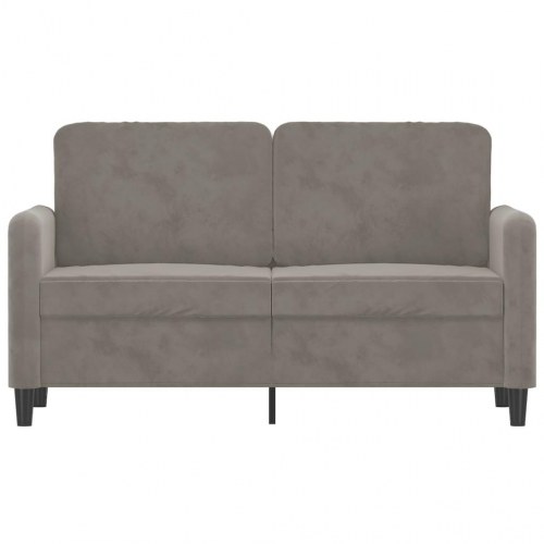 2-personers sofa 120 cm velour lysegrå
