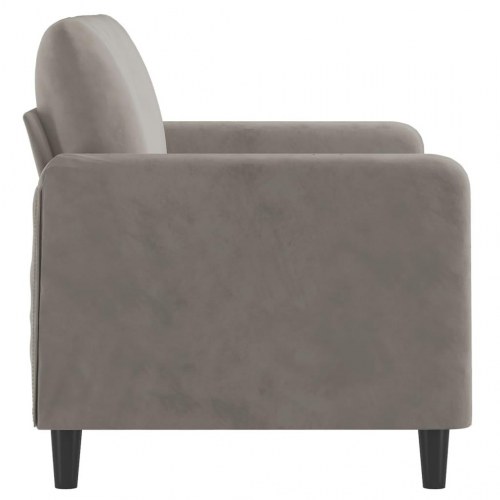 2-personers sofa 120 cm velour lysegrå