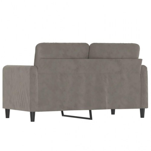 2-personers sofa 120 cm velour lysegrå