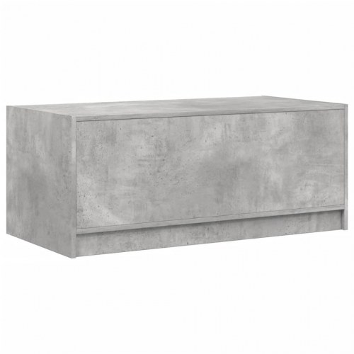 Sofabord med glaslåger 102 x 50 x 42 cm - betongrå