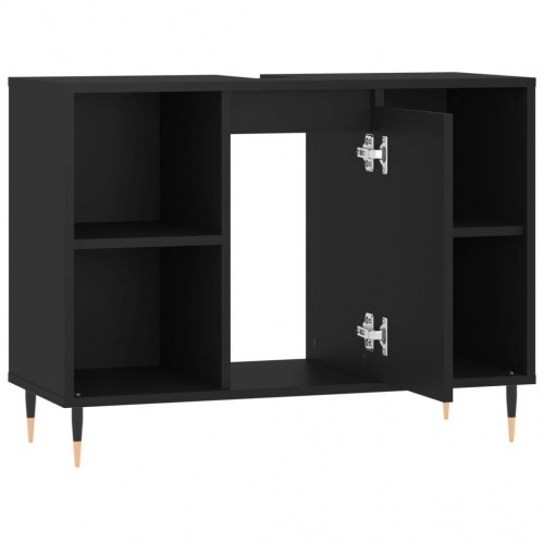 Badeværelsesskab 80 x 33 x 60 cm - sort