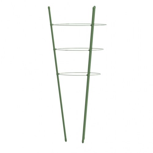 Plantestativ med 3 ringe 5 stk. 75 cm stål grøn