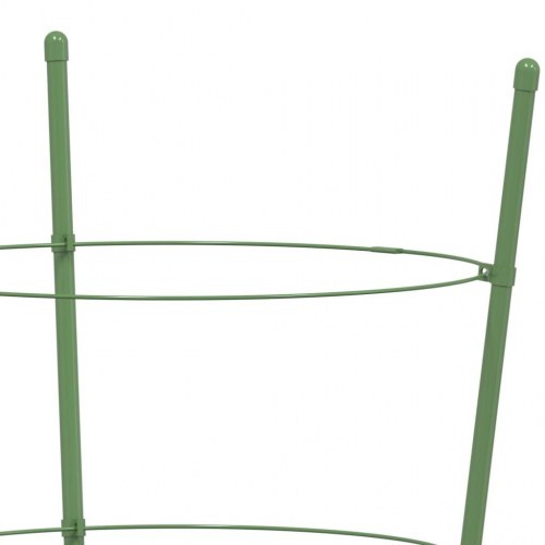 Plantestativ med 3 ringe 5 stk. 75 cm stål grøn