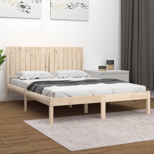 Sengeramme 160x200 cm i massivt fyrretræ - uden madras