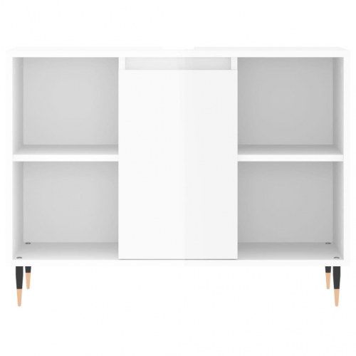 Badeværelsesskab 80 x 33 x 60 cm - hvid højglans