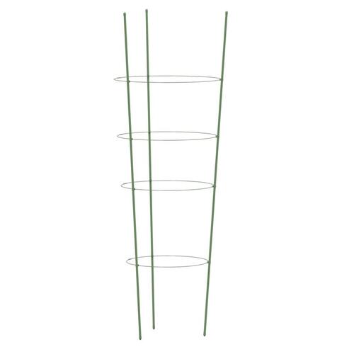 Plantestativ med 4 ringe 5 stk. 90 cm stål grøn