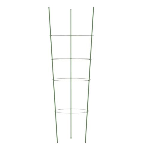 Plantestativ med 4 ringe 5 stk. 90 cm stål grøn