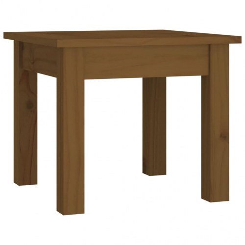 Sofabord i massivt fyrretræ 35×35×30 cm - gyldenbrun