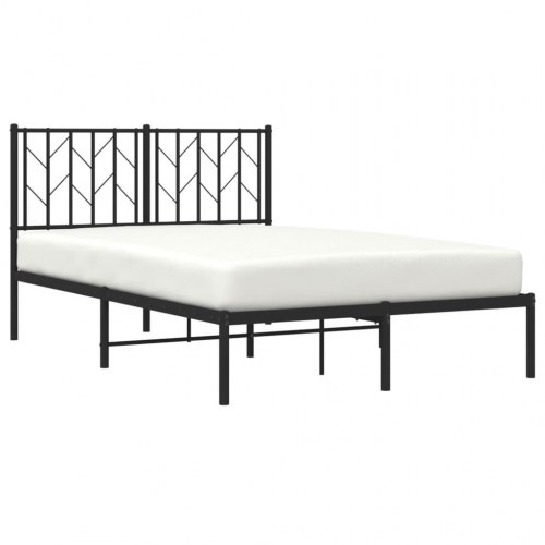 Sengeramme med sengegavl 120x190 cm metal sort
