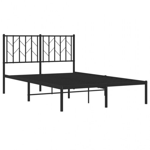 Sengeramme med sengegavl 120x190 cm metal sort