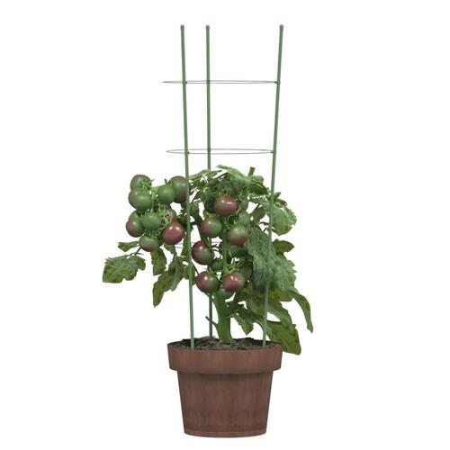 Plantestativ med 3 ringe 5 stk. 60 cm stål grøn