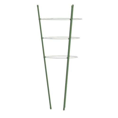 Plantestativ med 3 ringe 5 stk. 60 cm stål grøn