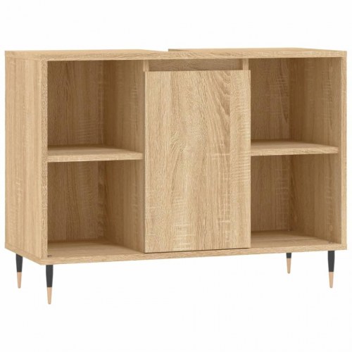 Badeværelsesskab 80 x 33 x 60 cm - sonoma-eg