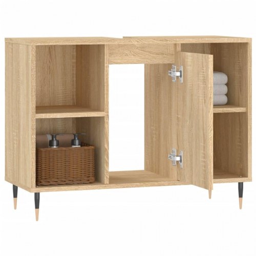 Badeværelsesskab 80 x 33 x 60 cm - sonoma-eg