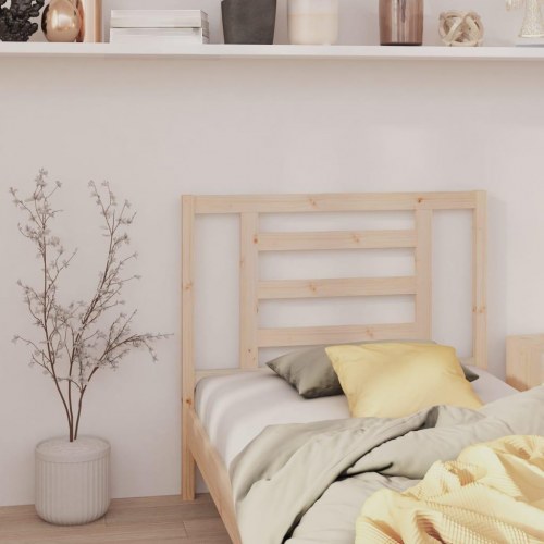 Sengegavl 96x4x100 cm i massivt fyrretræ - lameldesign