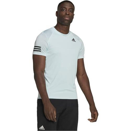 Kortærmet T-shirt til Mænd Adidas Club Tennis 3 Stripes Hvid L