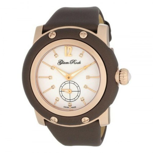 Glam Rock dameur gr10048, brun læderrem, Ø 46 mm