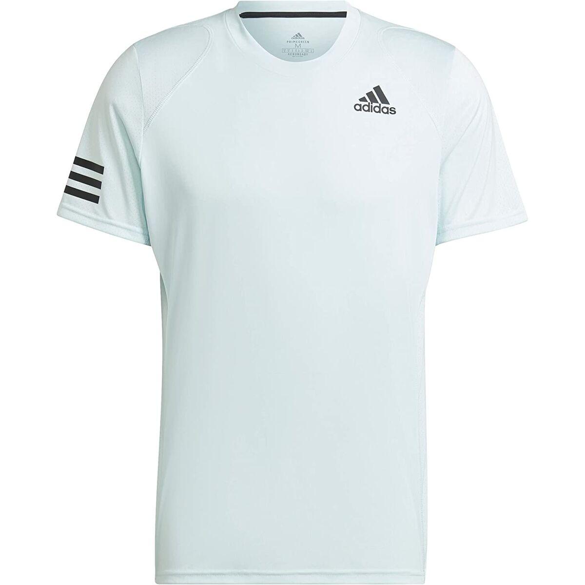 Kortærmet T-shirt til Mænd Adidas Club Tennis 3 Stripes Hvid M