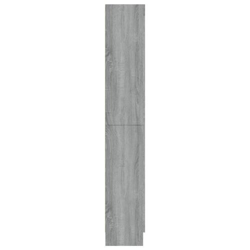 Vitrineskab 82,5x30,5x185,5 cm konstrueret træ grå sonoma-eg