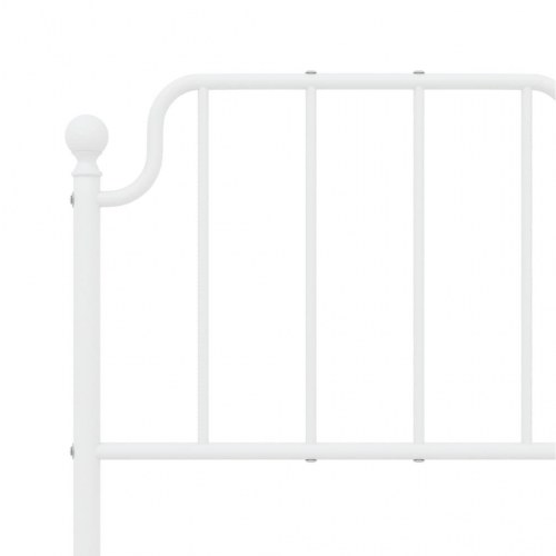 Sengeramme med sengegavl 120×200 cm - metal, hvid