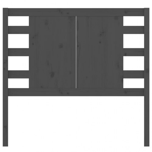 Sengegavl 81 x 4 x 100 cm i massivt fyrretræ - grå